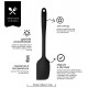 Espátula 28cm Grande De Silicone Preta